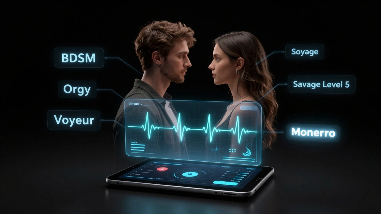 Profil holographique 3D avec réponses corporelles en temps réel, pour une rencontre libertine virtuelle en 2026.